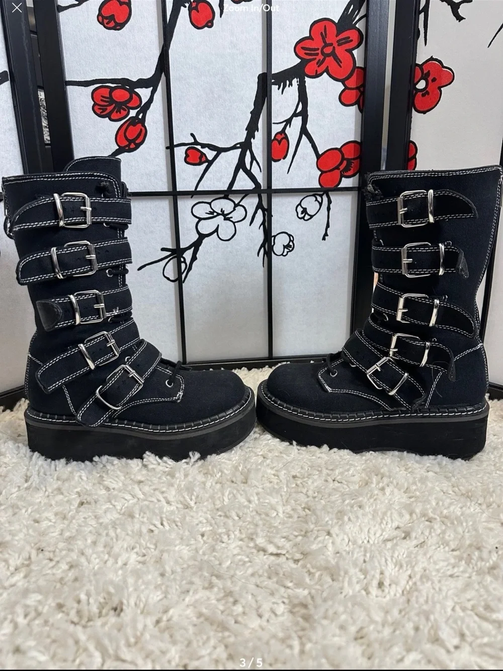 Black canvas Demonia Emily- 341 boots